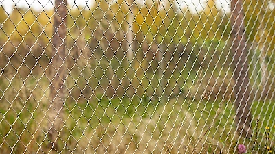 Steel chain link fencing installed.