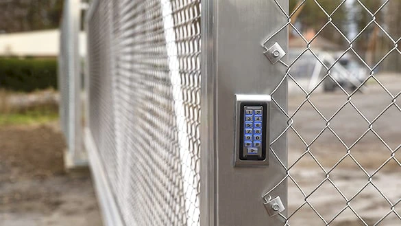 Control unit in mechanised sliding gate.