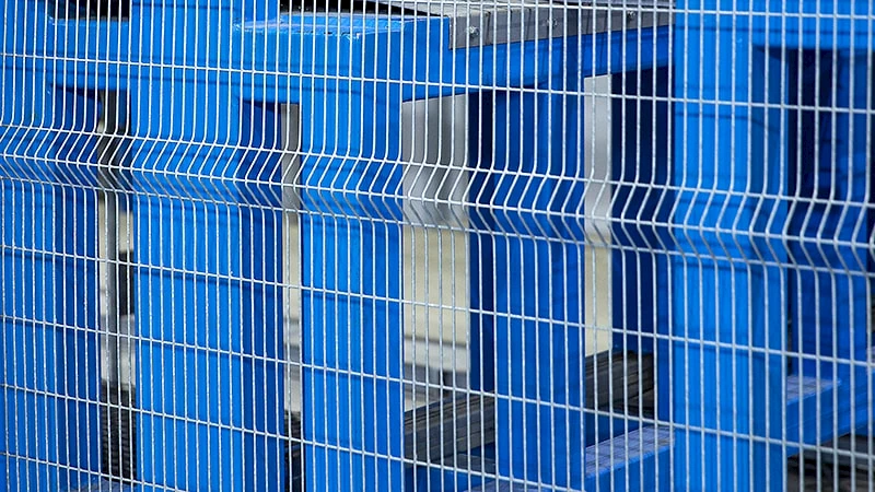Welded mesh panels for safety purposes
